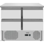 Jääkaapilla varustettu valmistelupöytä 4 laatikkoa 260l | Adexa THS9014D - Image 3