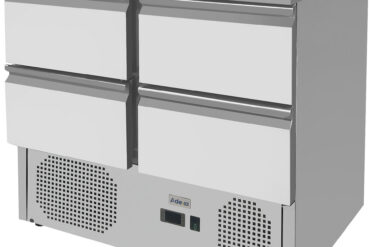 Jääkaapilla varustettu valmistelupöytä 4 laatikkoa 260l | Adexa THS9014D