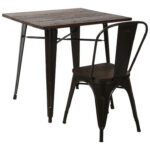 Bistro-pöytä Tummapuu kansi 800x800mm Sisäkäyttöön | Adexa WW265BD - Image 3