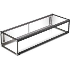 Musta neutraali vitriini 1 taso 920x330x200mm | Adexa ZW48
