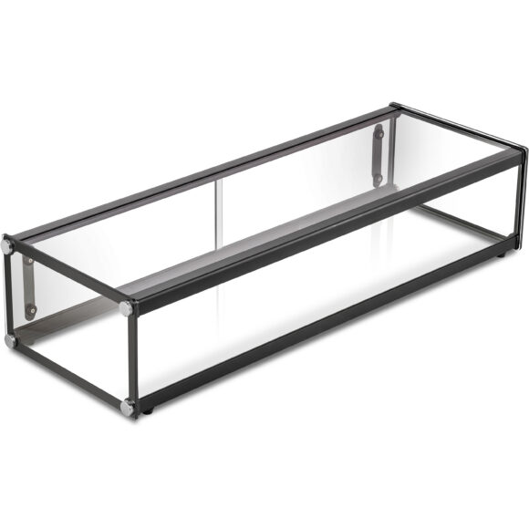 Musta neutraali vitriini 1 taso 920x330x200mm | Adexa ZW48