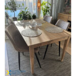 Ruokatuoli Metallijalat & Pehmustettu PU-nahka Istuimen Vaaleanruskea | Adexa WW5055 - Image 2