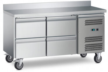 Kaupallinen Jääkaappipöytä 4 laatikkoa Syvyys 700mm Taustalevy | Adexa 4DRG22V