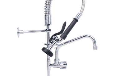 Esihuuhteluruisku yksikkö ja hana Seinäasennus Käännettävä kahva Kaksi reikää Kaksoisliitäntä Korkeus 640mm Reikä 18mm Ruostumaton teräs | Adexa 6803A08