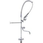 Esihuuhtelusuihkuyksikkö hanalla, kannelle asennettava, kääntöpidike, yhden reiän, kaksoisliitäntä, korkeus 1170 mm, reikä 30 mm, ruostumaton teräs | Adexa 6902A12