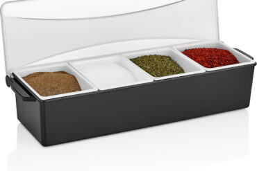 Koristeluvati / Maustelokero kansilla ja 4 osastolla | Adexa CHA003