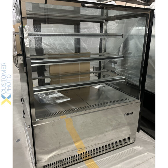 Kakkutiski 900x730x1300mm Ruostumattomasta teräksestä oleva jalusta 3 hyllyä LED | Adexa GN900RF3 - Image 4