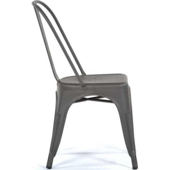 Bistro-ruokailutuoli teräs tummanharmaa sisätiloihin | Adexa WW163G - Image 3