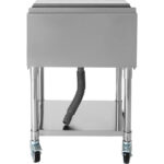 Kaupallinen jäähdytysastia, jossa on kaksi muovista tarjotinta, pyörät ja kansi, ruostumatonta terästä, 30 litraa | Adexa CIBT1924C - Image 6