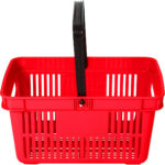 Muovinen ostoskori 480x325x250 Punainen | | Adexa PH001R - Image 3
