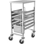 Räkki/Tarjotin/Pelliteline Ruostumaton Teräs Gastronorm GN1/1 6-tasoinen yläritilällä | Adexa RT1106T