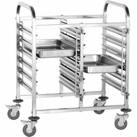 Peltivaunu 12xGN1/1 astiaa Ruostumaton teräs 740x550x970mm Kerrosväli 80mm | Adexa RTD1106