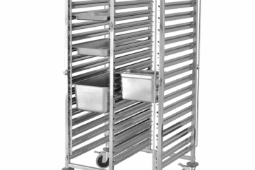 Pannuhyllyvaunu 30xGN1/1 tarjotinta Ruostumaton teräs 550x740x1705mm Kerrosväli 80mm | Adexa RTD1115