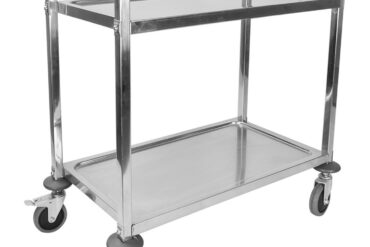 Tarjoiluvaunu Ruostumaton teräs 2 hyllyä Neliöputket 950x500x950mm | Adexa SST2A