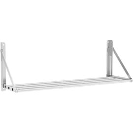 Tyylikäs putkimallinen taitettava seinähylly ruostumatonta terästä 1200x300x270mm | Adexa 331004