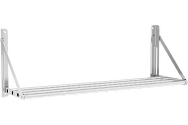 Putkityylinen taittuva seinähylly ruostumatonta terästä 600x450x270 mm | Adexa 331005