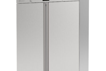 1400 litran kaupallinen jääkaappi ruostumattomasta teräksestä, pystymallinen kaappi, yksittäinen ovi GN2/1, tuuletettu jäähdytys | Ndustrio CPG202UC