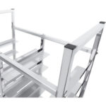 20 tasoa Kaksikerroshylly-/Tarjotin-/Pannuvaunu leveydelle 222-352 mm ruostumattomasta teräksestä | Adexa PT10D - Image 2