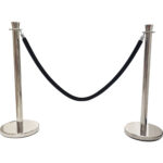 Musta samettiköysi hopeapäillä 1,5 m | Adexa VR01BS - Image 2