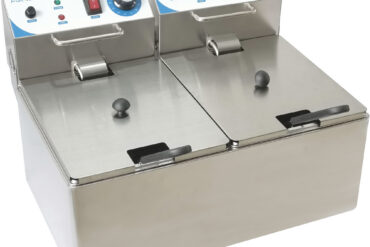 Kaupallinen kaksinkertainen syvä rasvakeitin 10 + 10 litraa 3kW pöytämalli | Adexa WH122A