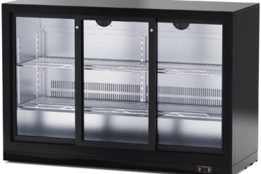 Baarijääkaappi 3 liukuovilla 300 litraa Musta | Adexa BC03PS