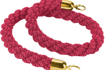 Punainen kaideköysi kultaisilla päillä 1,5 m | Adexa BR01RG