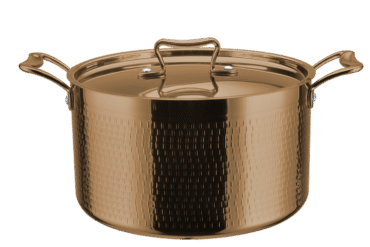 Vasaroitu haudutuspata kannella, kolmikerroksinen 200x125mm 3,9 litraa kupari | Adexa C0310007C