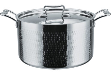 Vasaroitu haudutuspata kannella, kolmen kerroksen 200x125mm 3,9 litraa Hopea | Adexa C0310007S