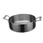 Vasaroitu haudutuspannu kannella, kolmikerroksinen ⌀260x85mm 4,5 litraa hopea | Adexa C0311010S - Image 2