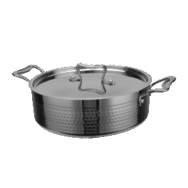 Vasaroitu pata kannella Kolmikerroksinen ⌀240x80mm 3,6 litraa Hopea | Adexa C0311009S