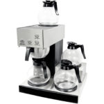 Kaupallinen suodatinkahvinkeitin manuaalisella täytöllä, 3 kuumalevyä | Adexa CBT02