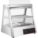 Lämmitetty esittelykaappi 2 tasoa Avautuu edestä ja takaa 700x655x740mm Työtaso | Adexa HW2X2