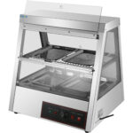 Lämmitetty esittelykaappi 2 tasoa Avautuu edestä ja takaa 700x655x740mm Työtaso | Adexa HW2X2 - Image 2