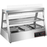 Lämmitetty näyttökaappi 2 tasoa Aukeaa takaa & edestä 1100x655x740mm Työtaso | Adexa HW2X3