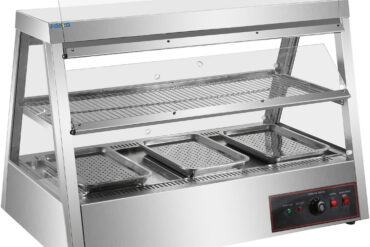 Lämmitetty näyttökaappi 2 tasoa Aukeaa takaa & edestä 1100x655x740mm Työtaso | Adexa HW2X3