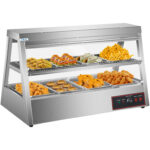 Lämmitetty esittelyvitriini 2 tasoa Avautuu taka- ja etupuolelta 1200x655x740mm Työtasolle | Adexa HW2X4