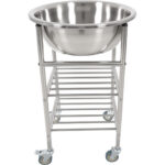 Ruostumattomasta teräksestä valmistettu sekoituskuljetin kulholla ja 2 hyllyllä 514x350x838mm | Adexa MBXS001 - Image 2