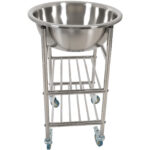 Ruostumattomasta teräksestä valmistettu sekoituskuljetin kulholla ja 2 hyllyllä 514x350x838mm | Adexa MBXS001 - Image 4