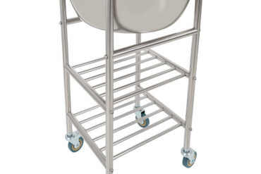 Ruostumattomasta teräksestä valmistettu sekoituskuljetin kulholla ja 2 hyllyllä 514x350x838mm | Adexa MBXS001