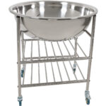 Ruostumattomasta teräksestä valmistettu sekoituskuljetin kulholla ja 2 hyllyllä 622x457x838mm | Adexa MBXS002 - Image 2