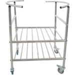 Ruostumattomasta teräksestä valmistettu sekoituskuljetin kulholla ja 2 hyllyllä 622x457x838mm | Adexa MBXS002 - Image 3