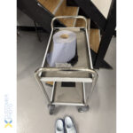 Kaupallinen tarjoilu-/palvelu-/selvityskärry, ruostumaton teräs, 2-tasoinen, 710x410x810 mm | Adexa RST2C - Image 2