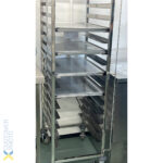 Levy/Tarjotin/Pannu Kärry Ruostumaton teräs Leipomo 600x400mm 15 tasoa 470x620x1700mm | Adexa RT6415 - Image 4