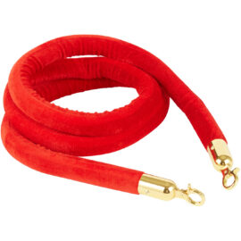 Punainen Samettiköysi Kultaisilla Päillä 1,5m | Adexa VR01RG