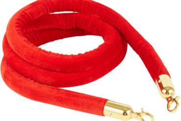 Punainen Samettiköysi Kultaisilla Päillä 1,5m | Adexa VR01RG