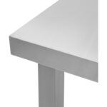 Kaupallinen liikuteltava työpöytä pyörillä, ruostumaton teräs, alahylly ja roiskesuoja 1500x700x900mm | Adexa DWTC70150B - Image 2