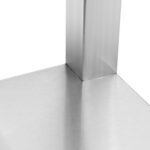 Kaupallinen liikuteltava työpöytä pyörillä, ruostumaton teräs, alahylly ja roiskesuoja 1500x700x900mm | Adexa DWTC70150B - Image 6