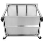 Kaupallinen liikuteltava työpöytä pyörillä, ruostumaton teräs, alahylly ja roiskesuoja 1500x700x900mm | Adexa DWTC70150B - Image 7