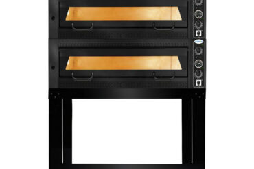 Premium Pizza-uuni 2 kammioinen Kapasiteetti 12 x 35 cm pizzat Sähköinen Musta etuosa | Adexa PEF105702SEB