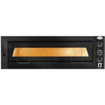 Premium-pizzauuni 1 kammio Kapasiteetti 6 x 35 cm pizzaa Sähköinen Musta etuosa | Adexa PEF10570SEB - Image 2